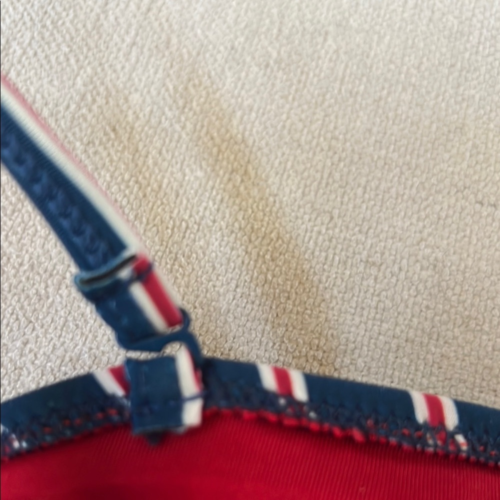 Urban Outfitters Navy and Red Striped Bikini - Picture 4 of 6